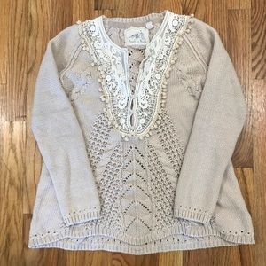 Cream Anthropologie sweater sz medium